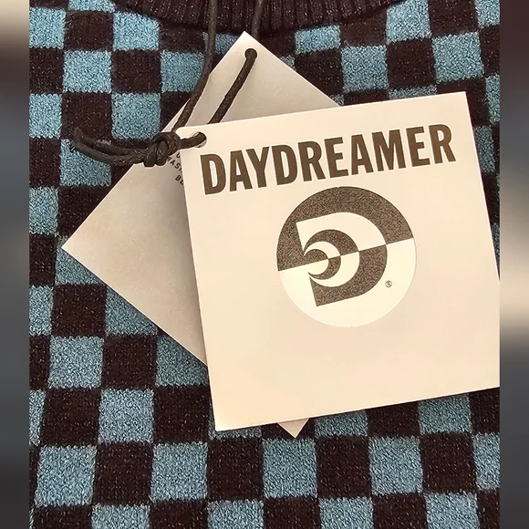 NWT- DayDreamer Women's Teal Check Fitted Pull Over Sweater - Picture 6 of 9